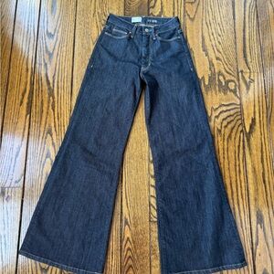 Pilcro Dark Indigo Wide Leg Flare Jeans Women’s Size 23